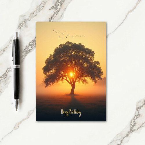 Peaceful Sunset Birthday Card