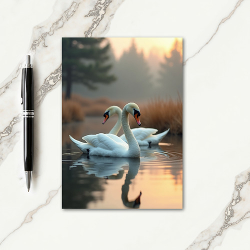 Peaceful Swan Christmas Card