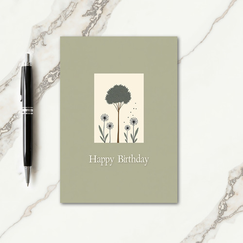 Peaceful Tree Birthday Card