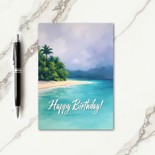 Peaceful Tropical Birthday Card