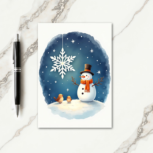 Peaceful Winter Art Christmas Card