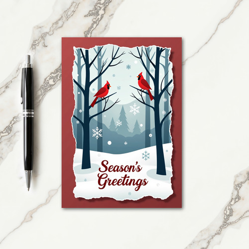 Peaceful Winter Forest Card