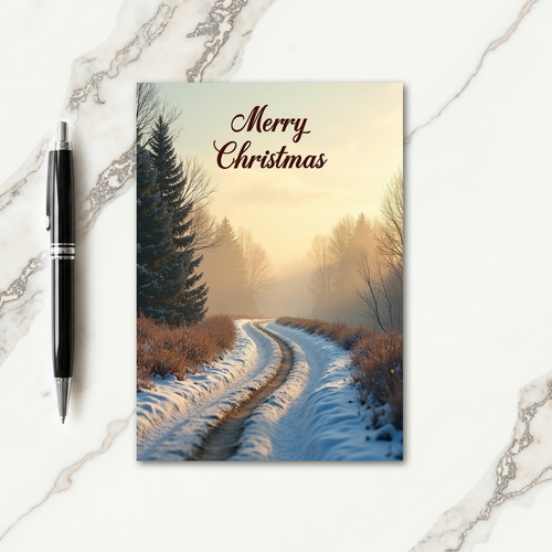 Peaceful Winter Woodland Card