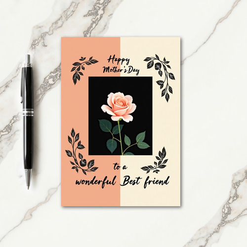 Peach Accent Mothers Day Card