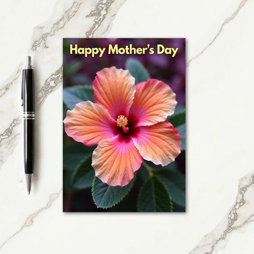Peach Apricot Mothers Day Card