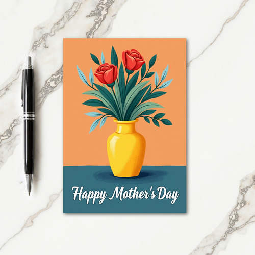 Peach Backdrop Mothers Day Card