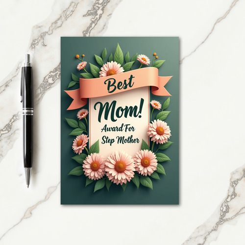 Peach Banner Mothers Day Card