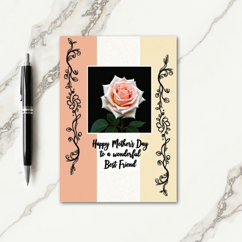 Peach Best Friend Mothers Day Card