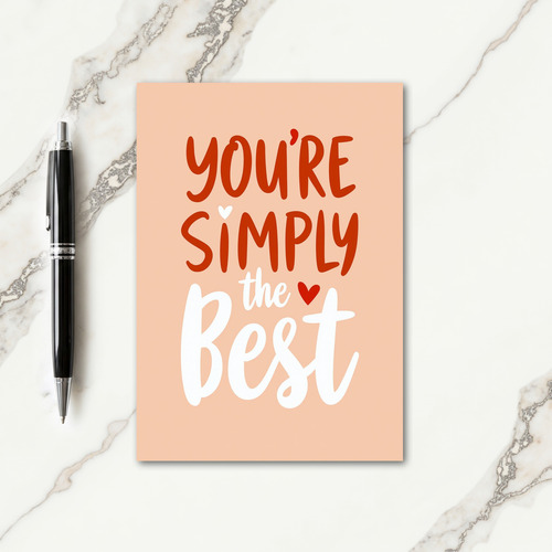Peach Best Mom Sentiment Card