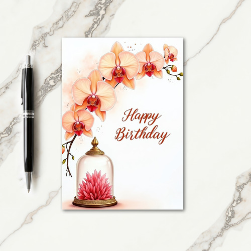 Peach Blossom Birthday Card