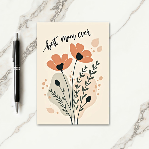 Peach Blossom Mom Love Card