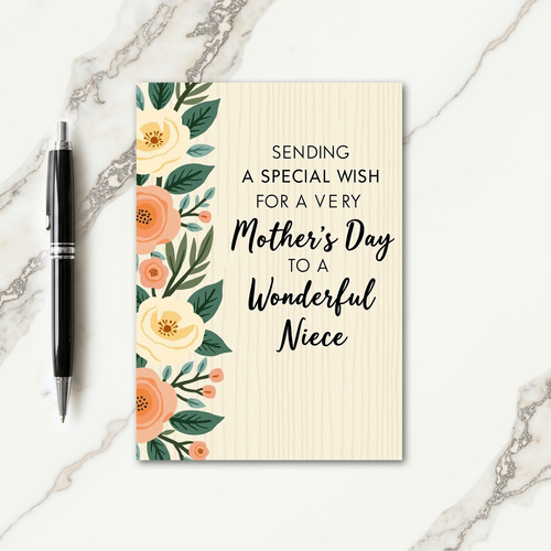 Peach Blossom Moms Day Card