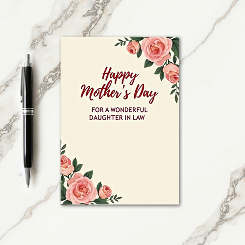 Peach Blossom Mother Card