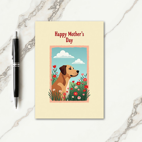 Peach Border Friend Card