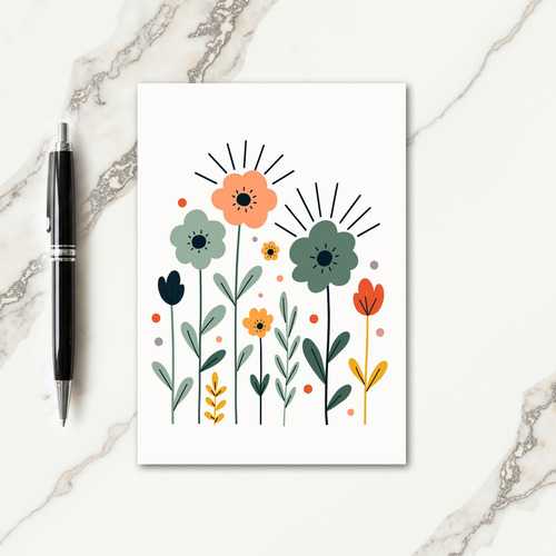 Peach Botanical Mothers Day Card