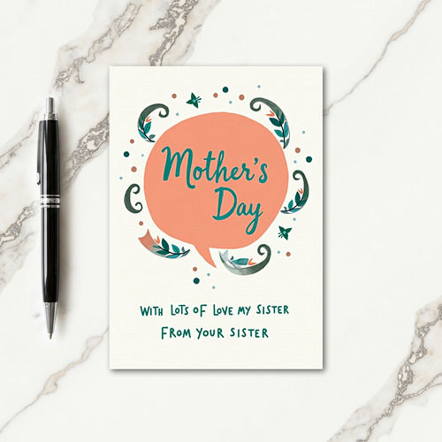 Peach Bubble Mothers Day Card