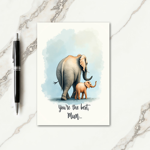 Peach Calf Mothers Love Card