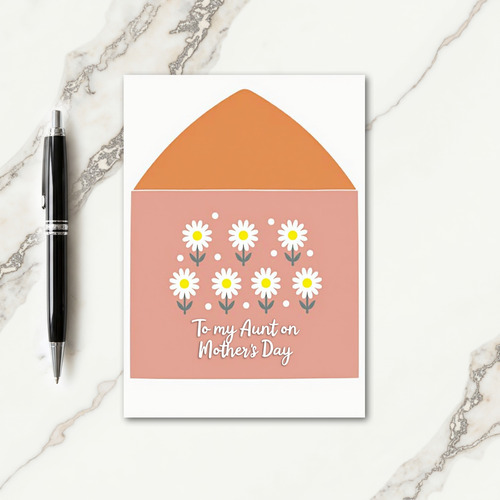 Peach Envelope Mothers Day Card