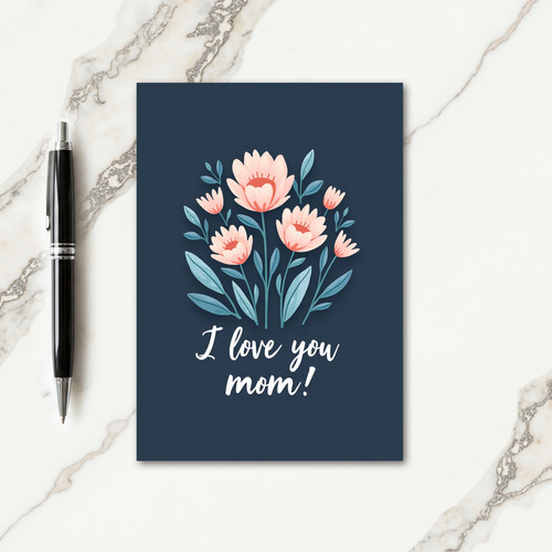 Peach Floral Mothers Day Love Card