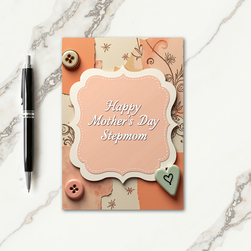 Peach Frame Mothers Day Card