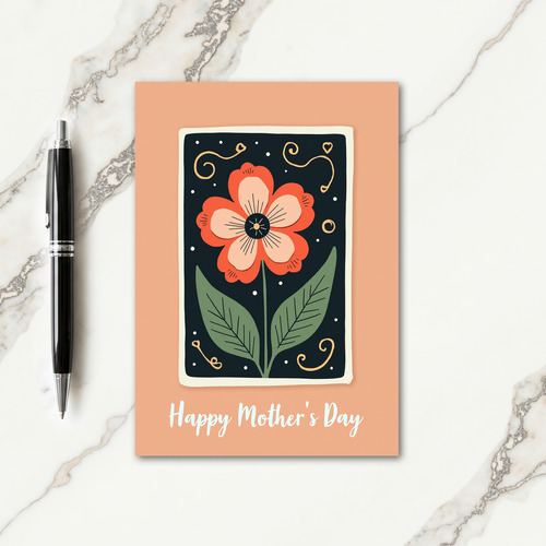 Peach Garden Mothers Day Card