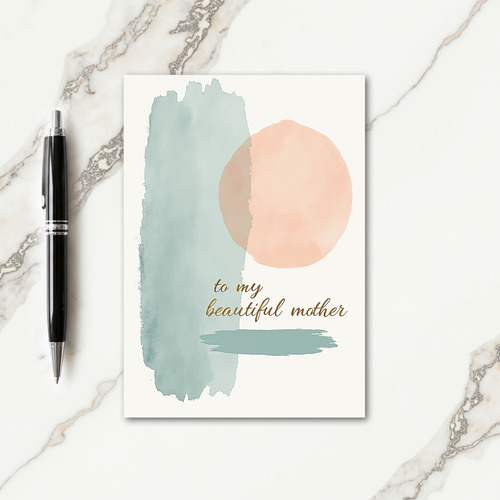 Peach Hue Mothers Day Wish Card