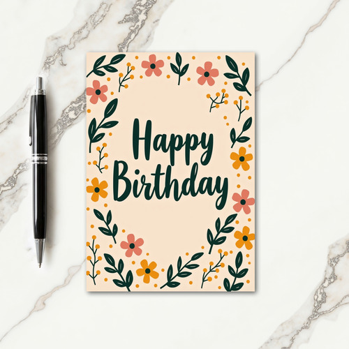 Peach Hues Birthday Card
