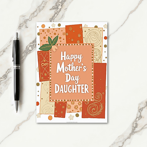 Peach Hues Mothers Day Art Card