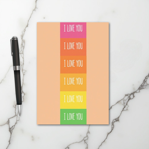 Peach I Love You Many Times Card