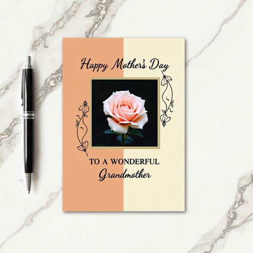 Peach Ivory Mothers Day Card