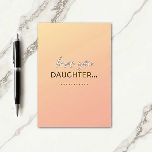 Peach Mothers Day Daughter Card