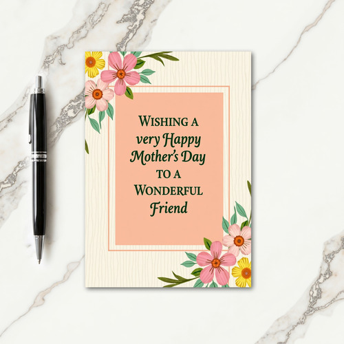 Peach Mothers Day Spring Card