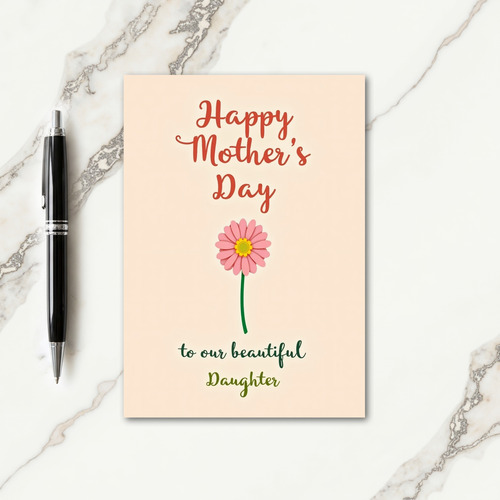Peach Mothers Day Wish Card