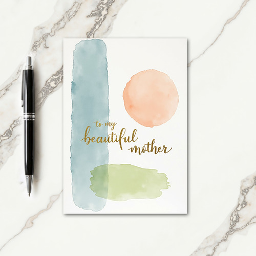 Peach Orange Mothers Day Card