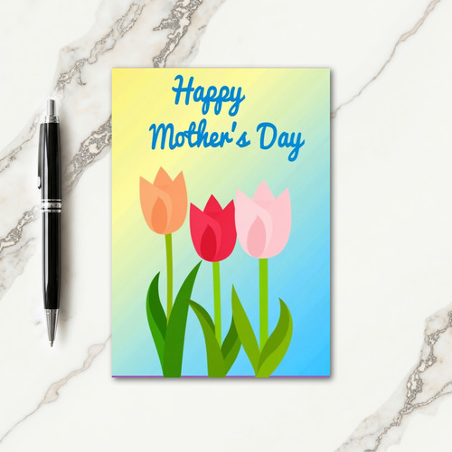 Peach Orange Tulip Card