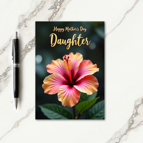 Peach Petals Mothers Day Card