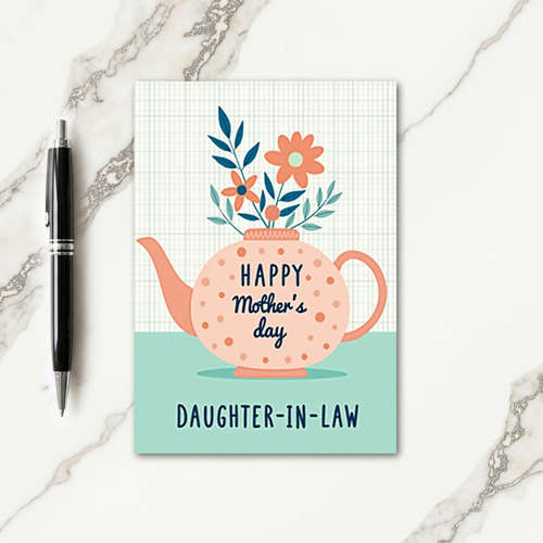 Peach Pot Sweet Mothers Day Card