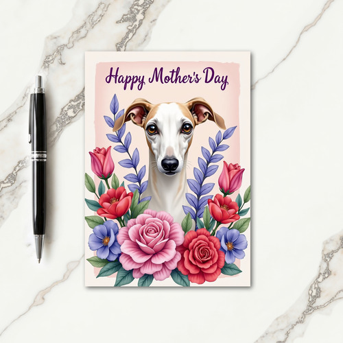 Peach Puppy Mothers Day Card