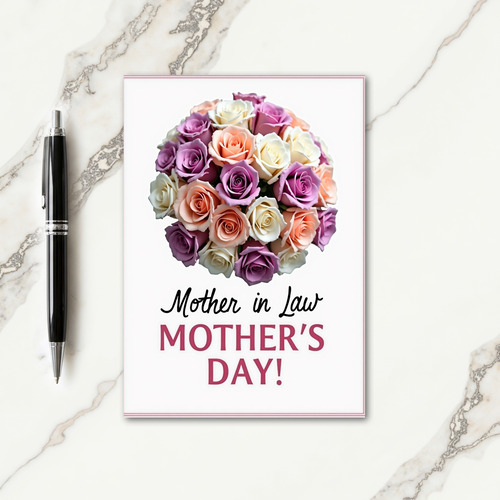 Peach Rose Mothers Day Love Card