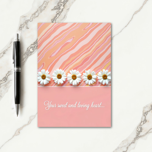 Peach Stripe Mothers Day Card