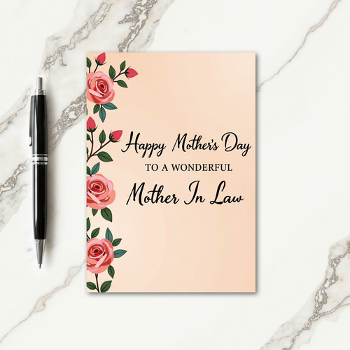 Peach Sweet Mothers Day Card
