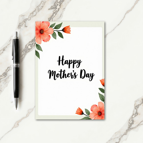 Peach Tone Moms Day Wish Card