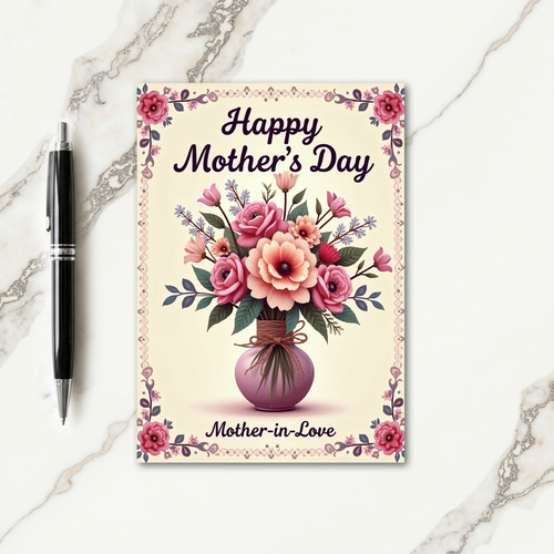 Peach Tone Mothers Day Bloom Card