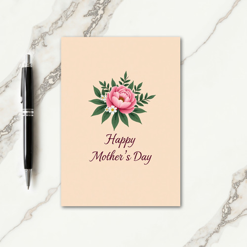 Peach Tone Mothers Day Card