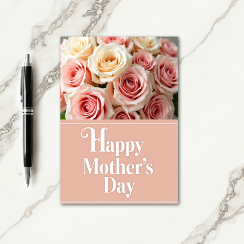 Peach Toned Mothers Day Bloom Card