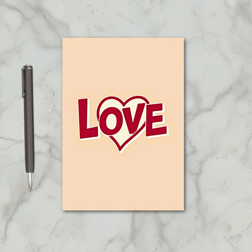 Peach Valentine Love Card