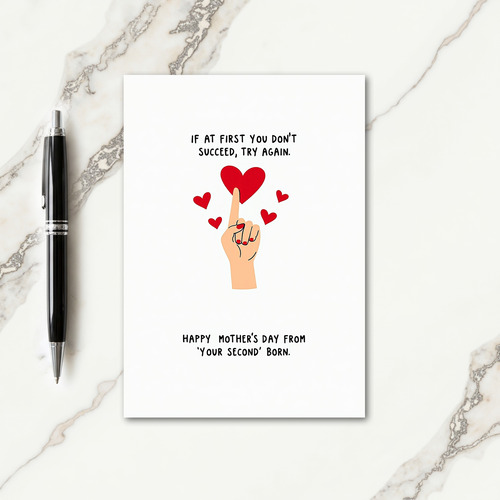 Peachy Hand Mothers Day Card