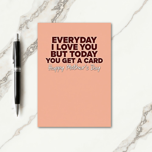 Peachy Mothers Day Message Card