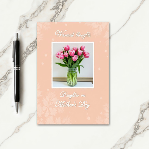 Peachy Pink Mothers Day Card