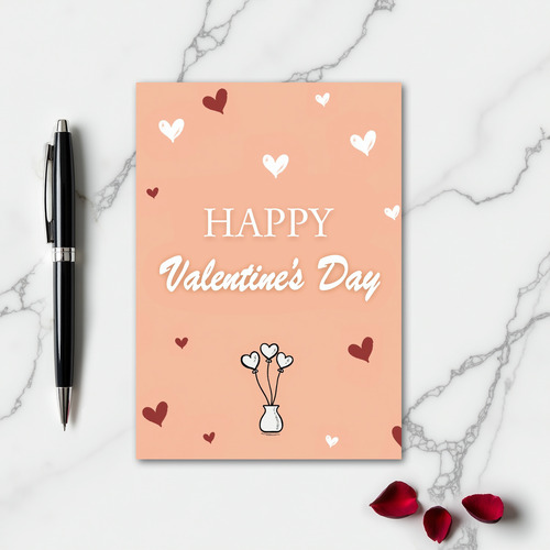 Peachy Valentines Day Love Card